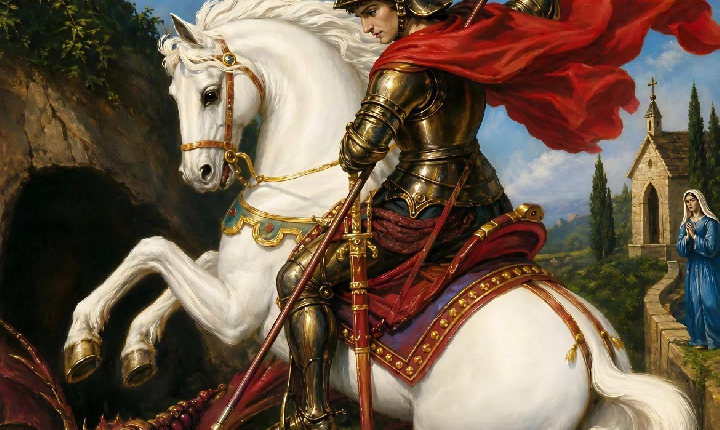 A Igreja Católica celebra, nesta quinta-feira (23), o dia de São Jorge, santo guerreiro de grande devoção no Brasil.