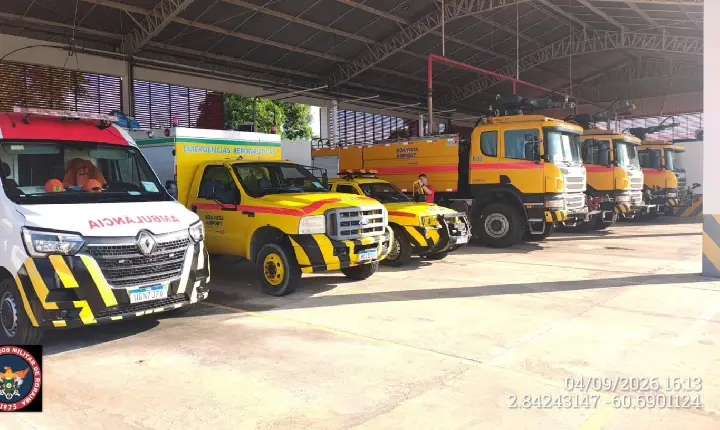 Aeroporto de Boa Vista reforça prevenção contra incêndios durante estiagem