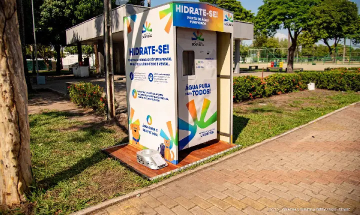 Água gelada e acessível: Boa Vista ganha cabines de hidratação para pessoas e pets