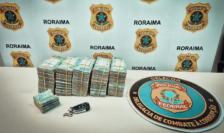 Apreensão milionária: Polícia Federal prende três pessoas em Roraima com R$ 510 mil em espécie