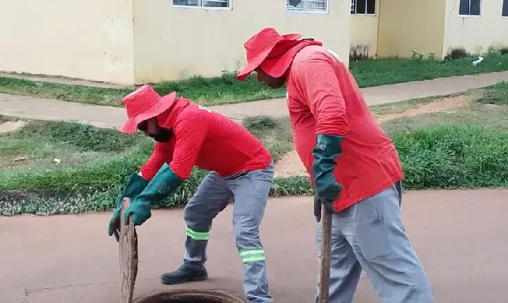 Caer realiza manutenção preventiva na rede de esgoto do Residencial Vila Jardim