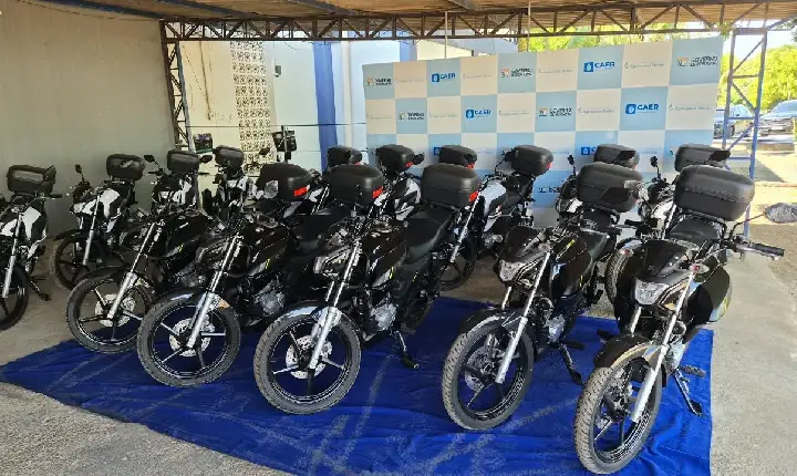 Caer recebe 15 motocicletas para reforçar atendimento nos bairros de Boa Vista