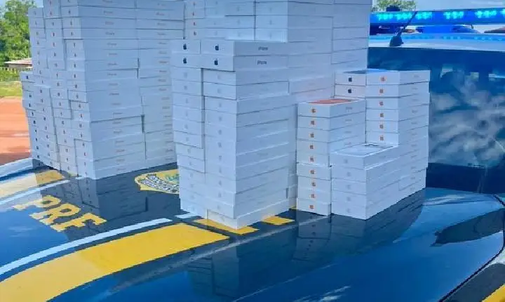 Carga de 426 iPhones avaliada em R$ 5 milhões é apreendida em Roraima