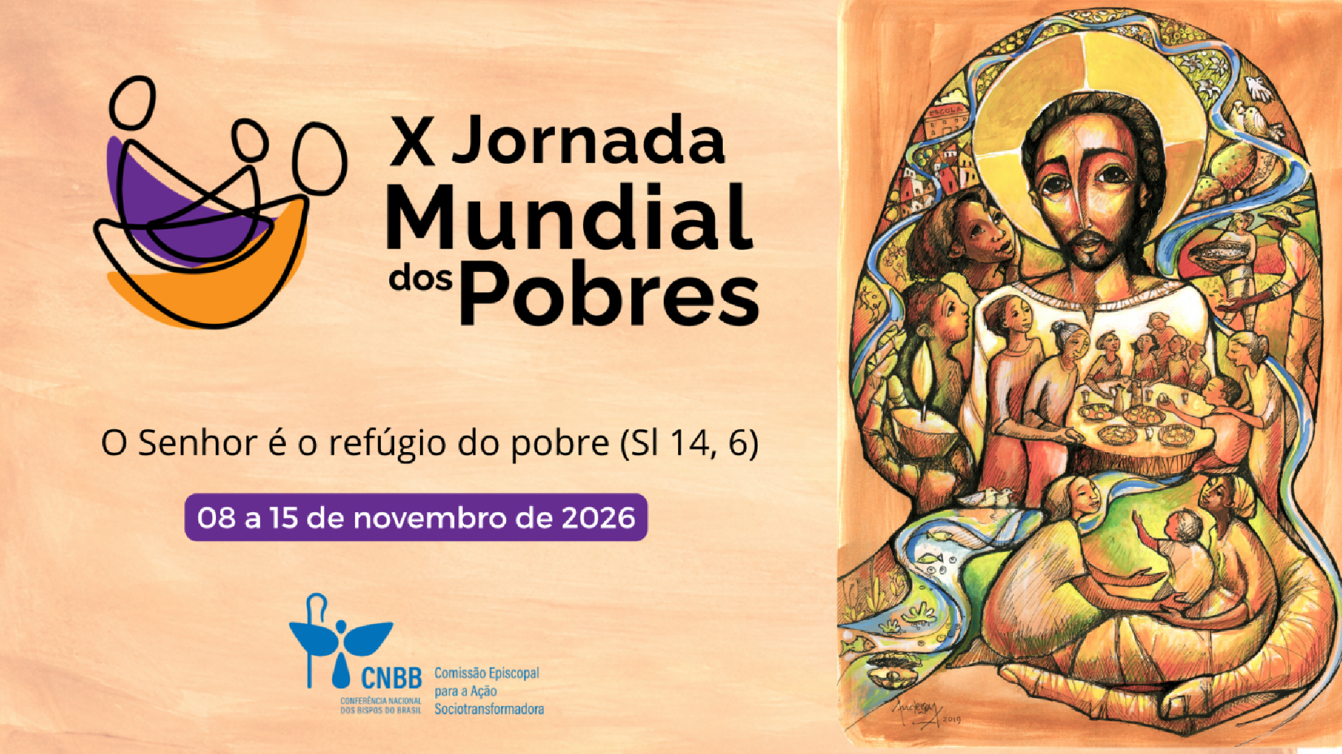 Comissão Sociotransformadora da CNBB disponibiliza material de apoio para a Jornada Mundial dos Pobres