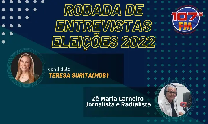 ELEIÇÕES 2022 - ENTREVISTA COM - TERESA SURITA (MDB)