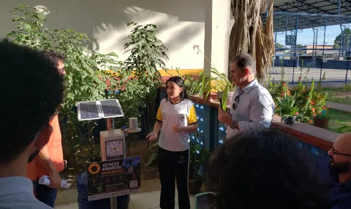 Escola Girassol inaugura Estação Ambiental Online com monitoramento em tempo real