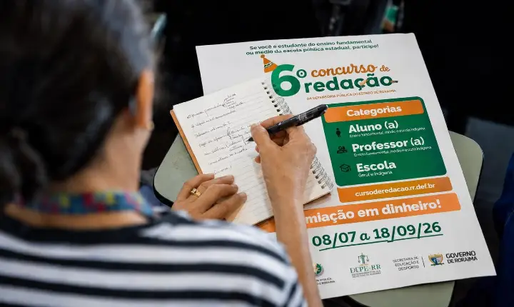 Estudantes da rede estadual já podem se inscrever no 6º Concurso de Redação da DPE-RR