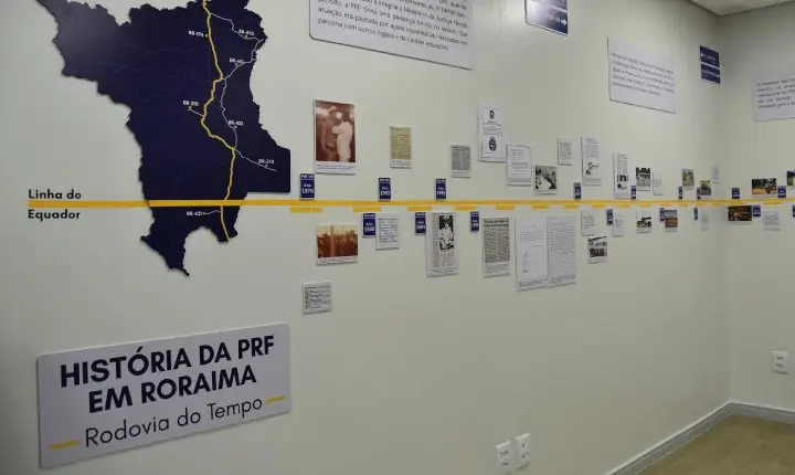 Exposição de 30 anos da PRF/RR celebra as ações da instituição no estado.