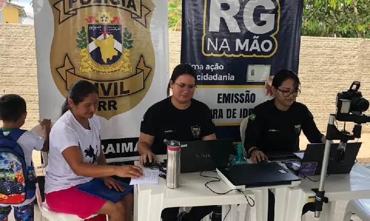 Polícia Civil de Roraima participa de ação social da Defensoria Pública emitindo carteiras de identidade