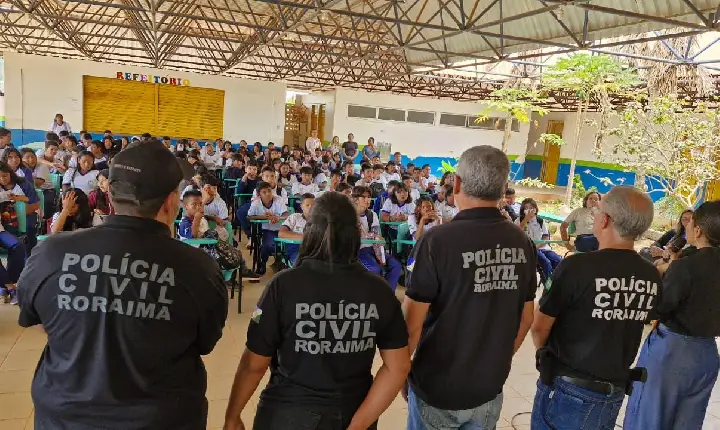 Polícia Civil promove palestras sobre violência contra a mulher em escolas do Uiramutã