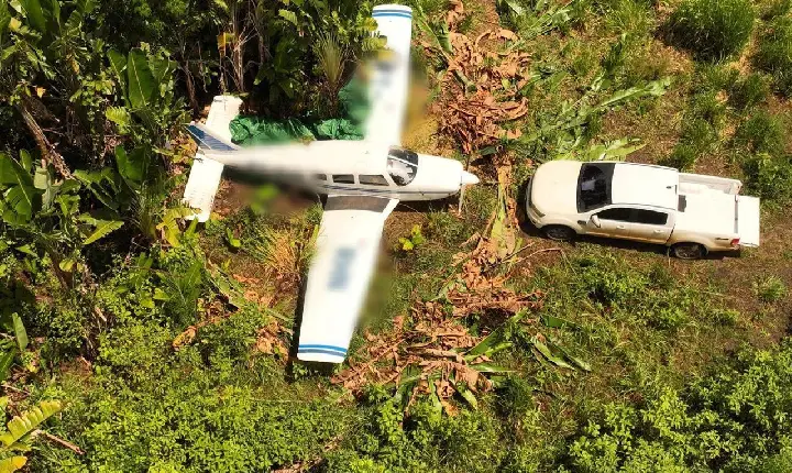 Polícia de Roraima apreende aeronave supostamente usada por grupo de traficantes