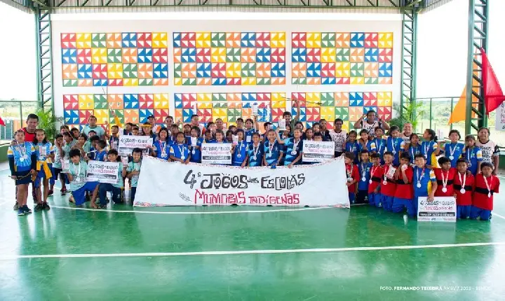 Premiação marca a 4ª edição dos Jogos das Escolas Municipais Indígenas