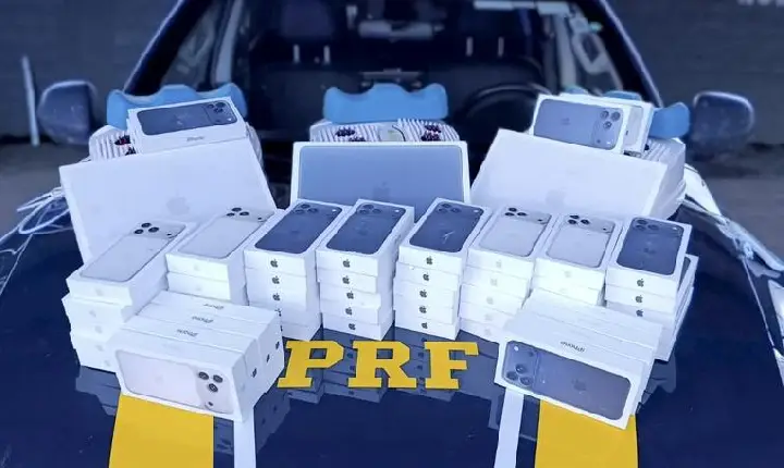 PRF apreende 54 iPhones e ciclomotores transportados ilegalmente