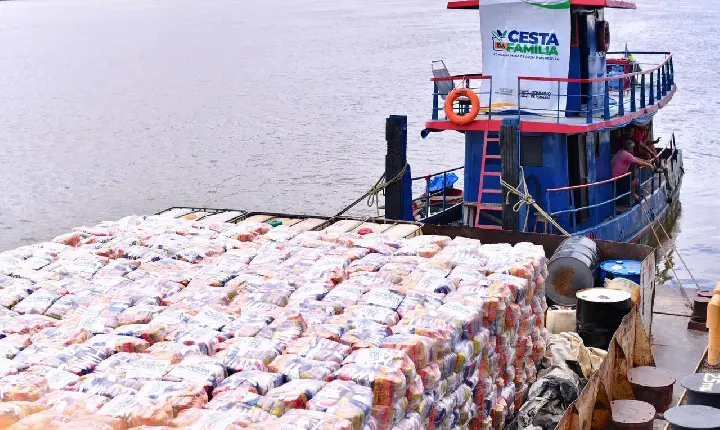 Roraima inicia entrega de cestas do programa Cesta da Família para comunidades ribeirinhas