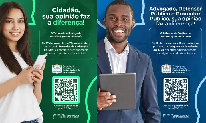 TJRR abre pesquisa para ouvir a população sobre a qualidade dos serviços judiciais