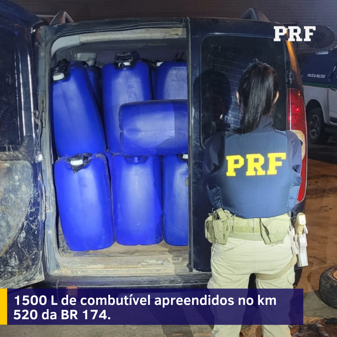 PRF EM RORAIMA APREENDE ARMAS, MUNIÇÕES, COMBUSTÍVEL, OURO E RECUPERA VEÍCULOS