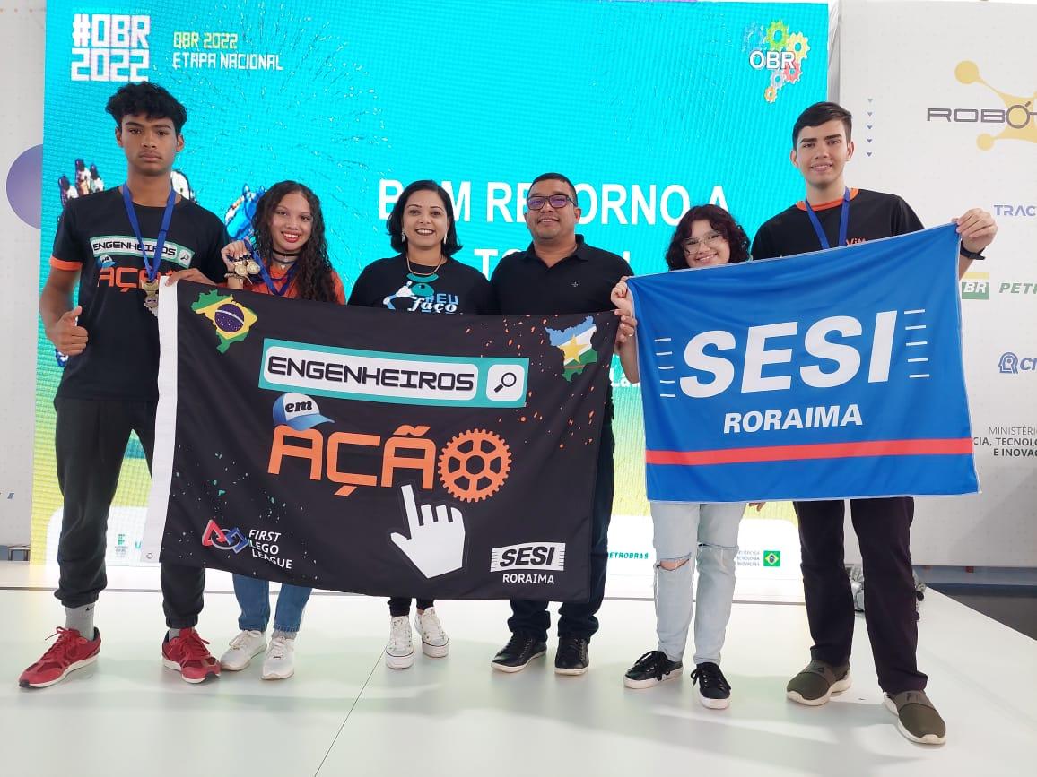 Equipe feminina da Escola do SESI é destaque em etapa nacional da Olimpíada Brasileira de Robótica