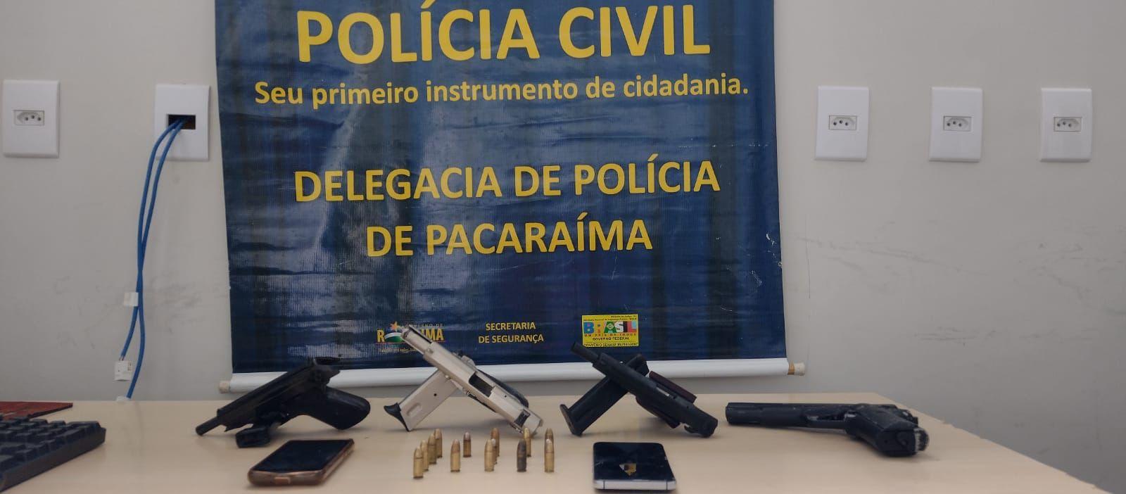 Trio é preso com armas e munições em Pacaraima