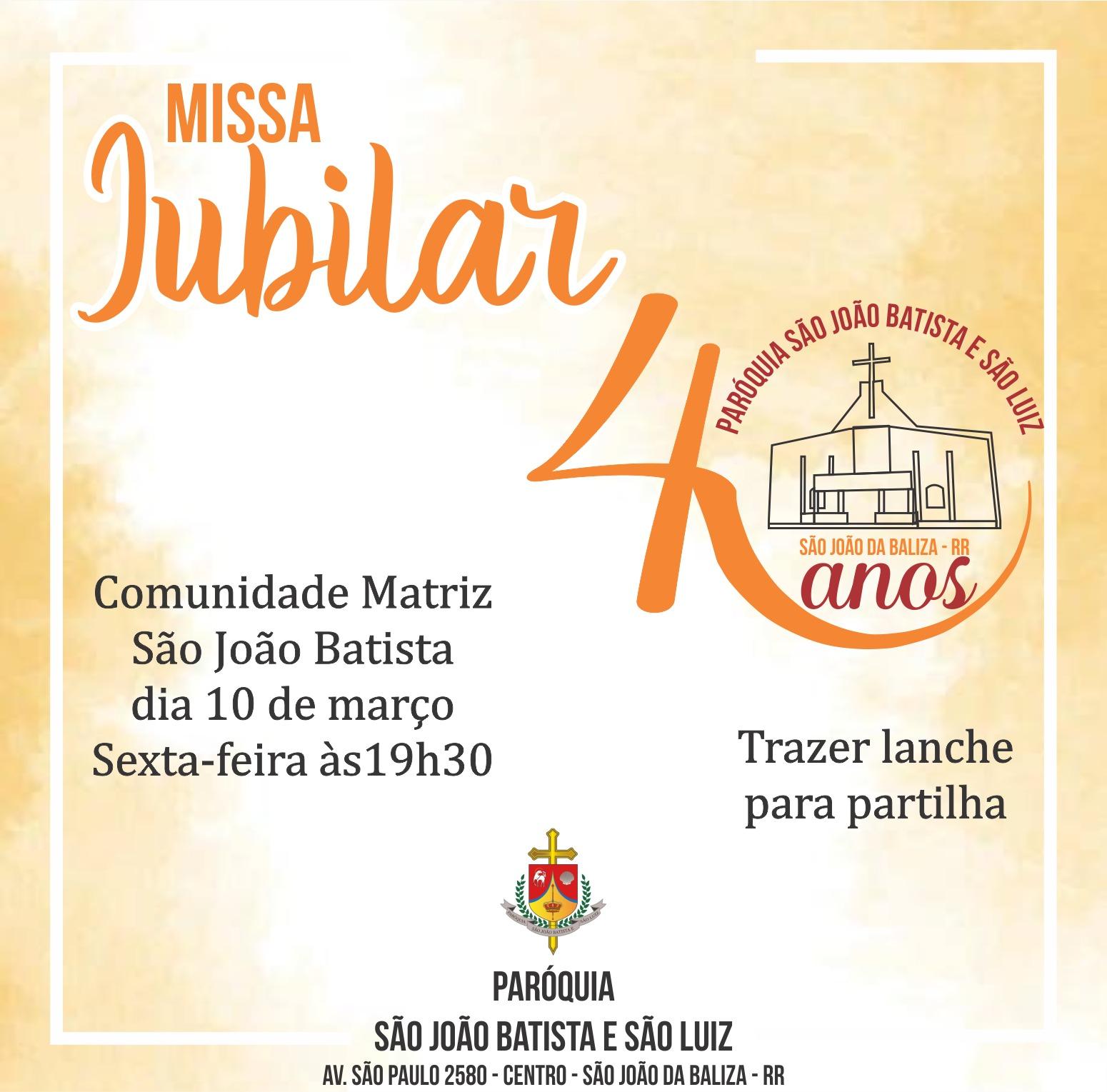 Celebração de 40 anos da paróquia em São João da Baliza
