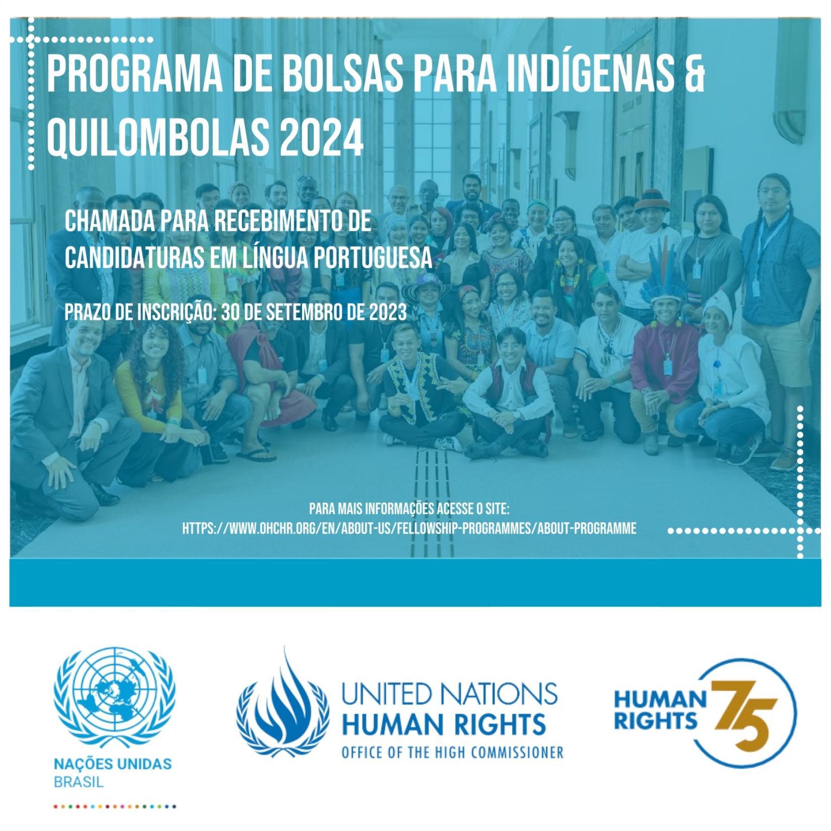 ONU oferece bolsas de estudo sobre direitos humanos para indígenas e quilombolas