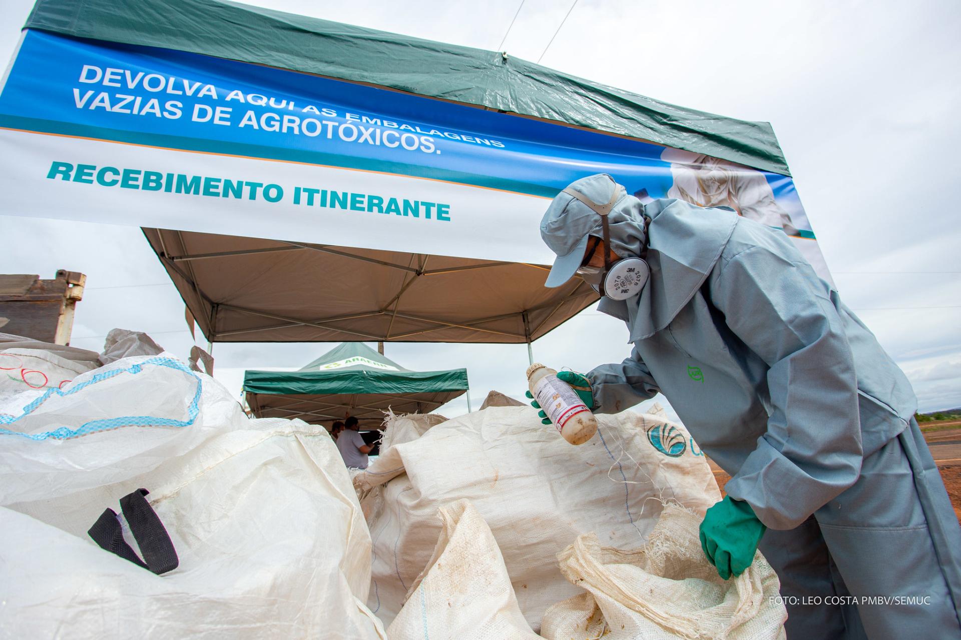 Embalagens vazias de defensivos agrícolas serão recolhidas em Boa Vista até quinta-feira, 23