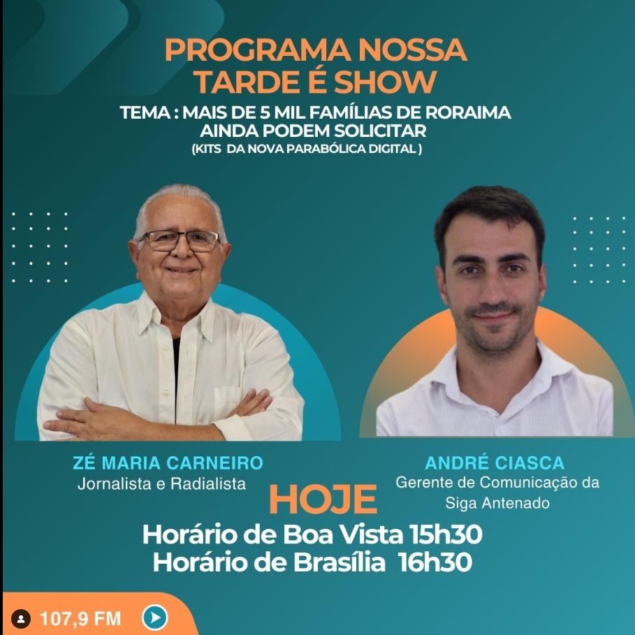 MAIS DE 5 MIL FAMILIAS DE RORAIMA AINDA PODEM SOLICITAR KITS DA NOVA PARABOLICA DIGITAL