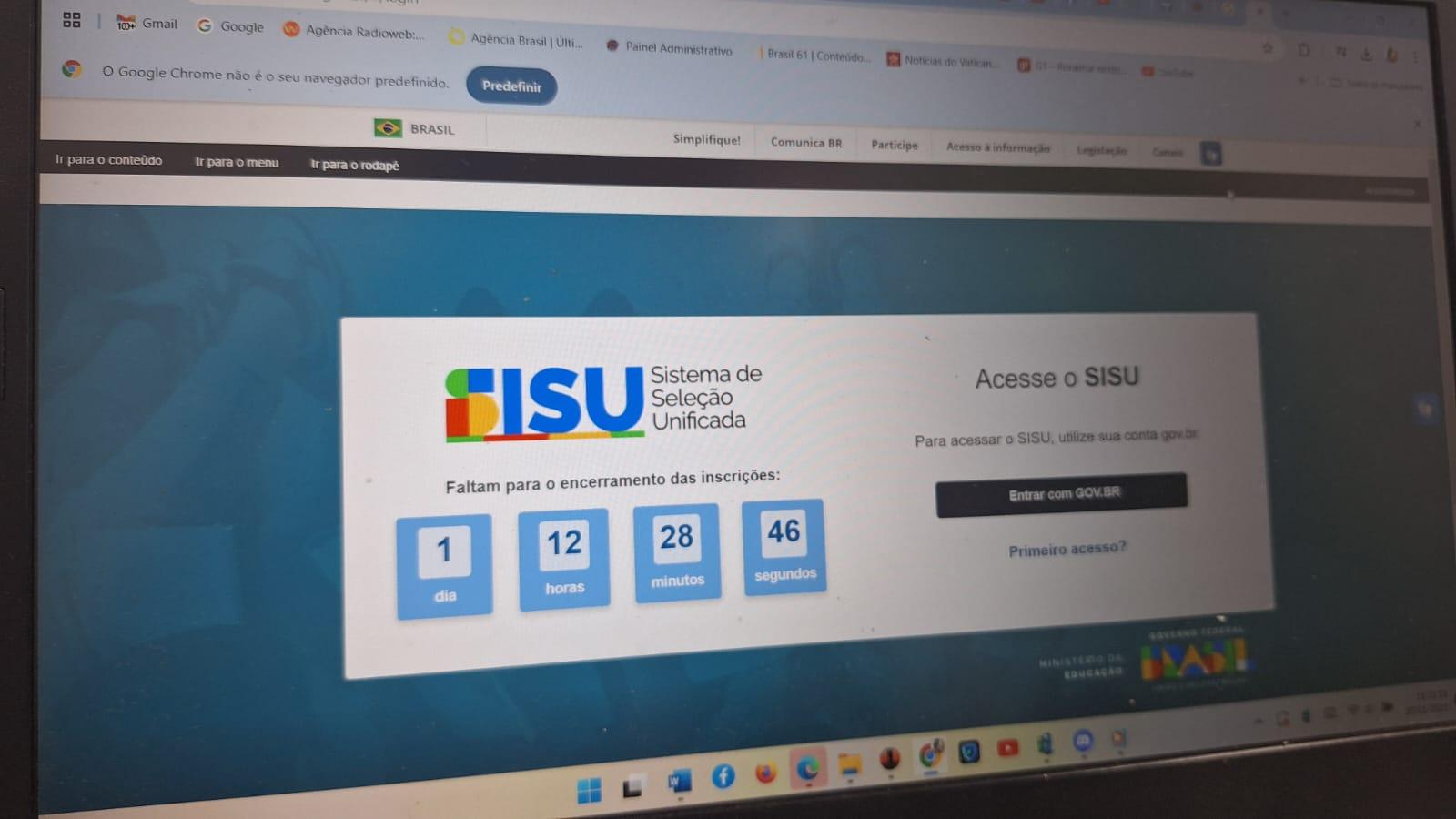 SISU: prazo para inscrições vai até esta terça-feira, 21 de janeiro