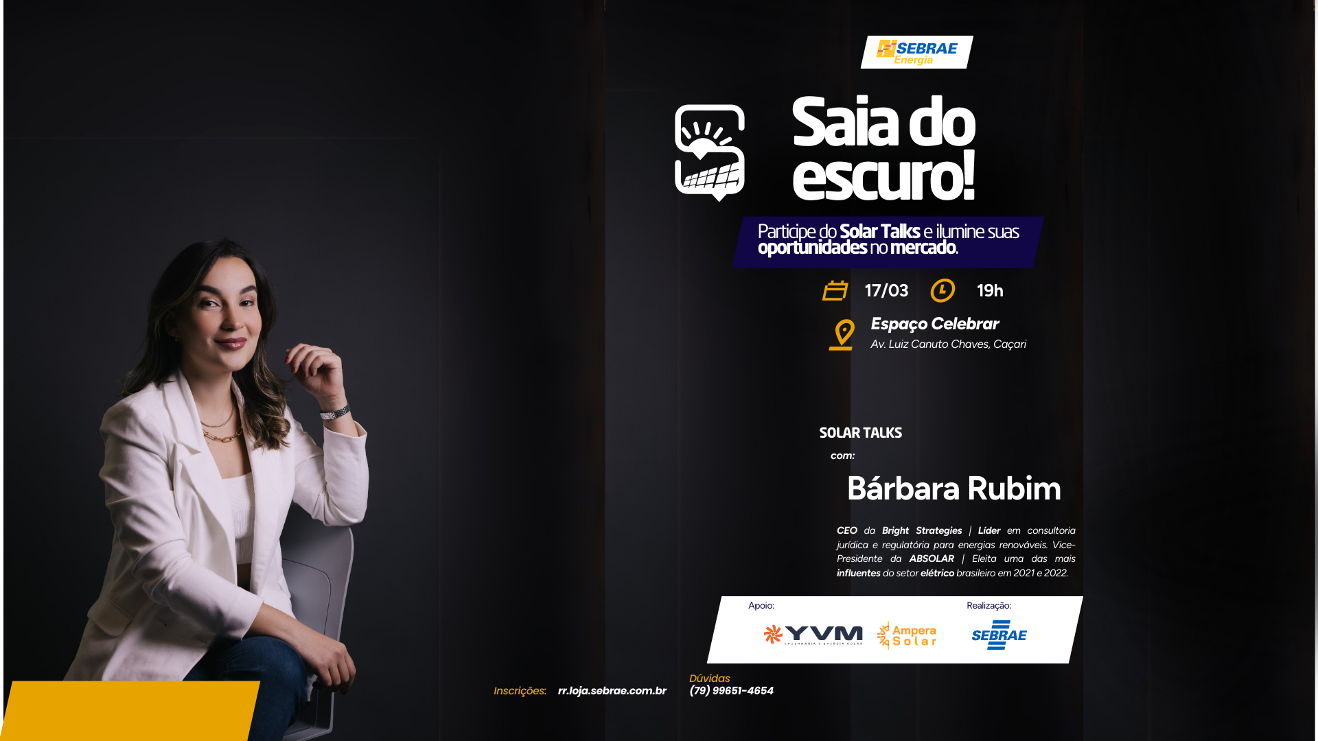 Evento para impulsionar o setor de energia renovável ‘Solar Talks’ será dia 17