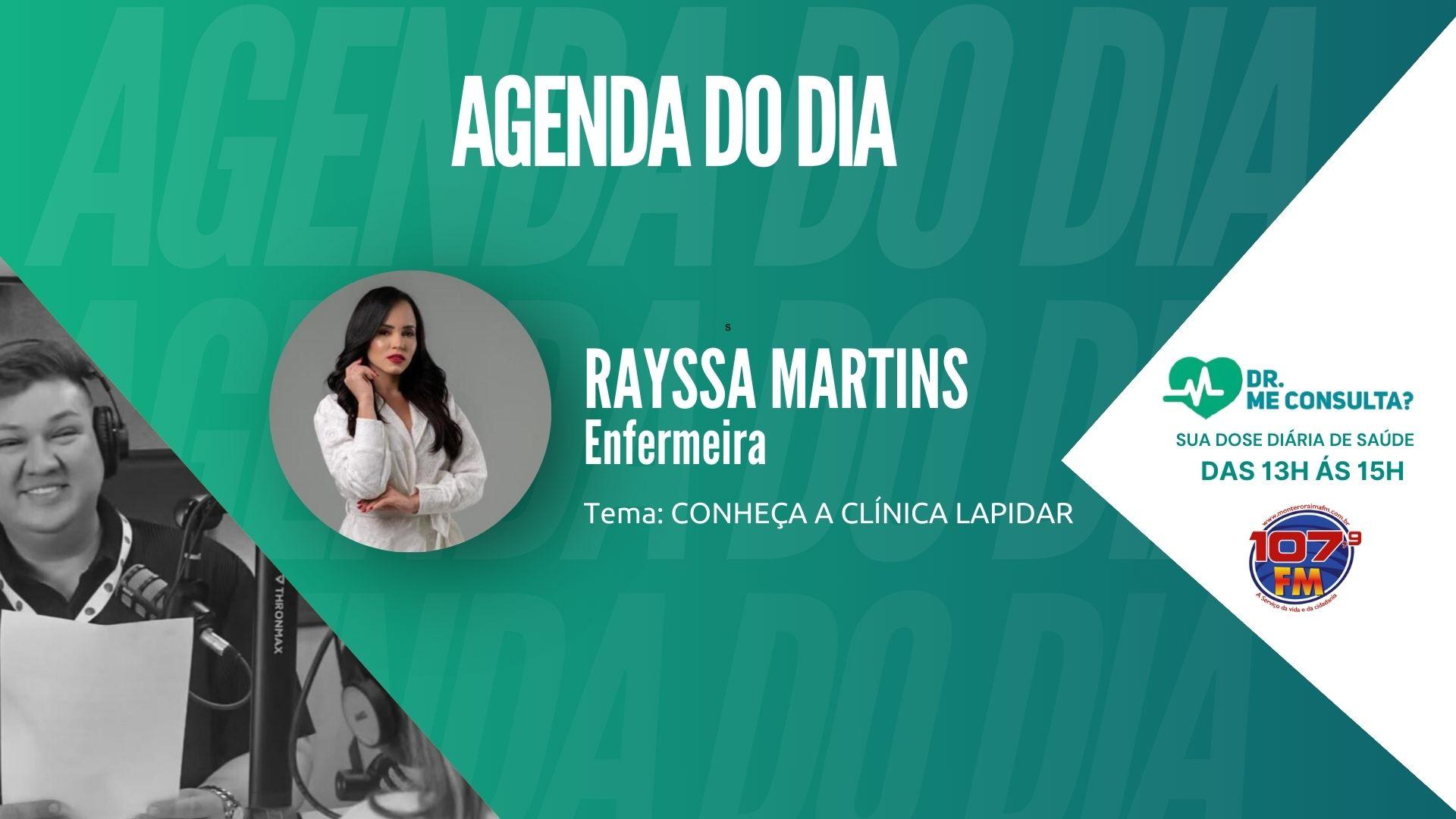 DR ME CONSULTA? ENTREVISTA COM A DRA RAYSSA MARTINS - CLINICA LAPIDAR