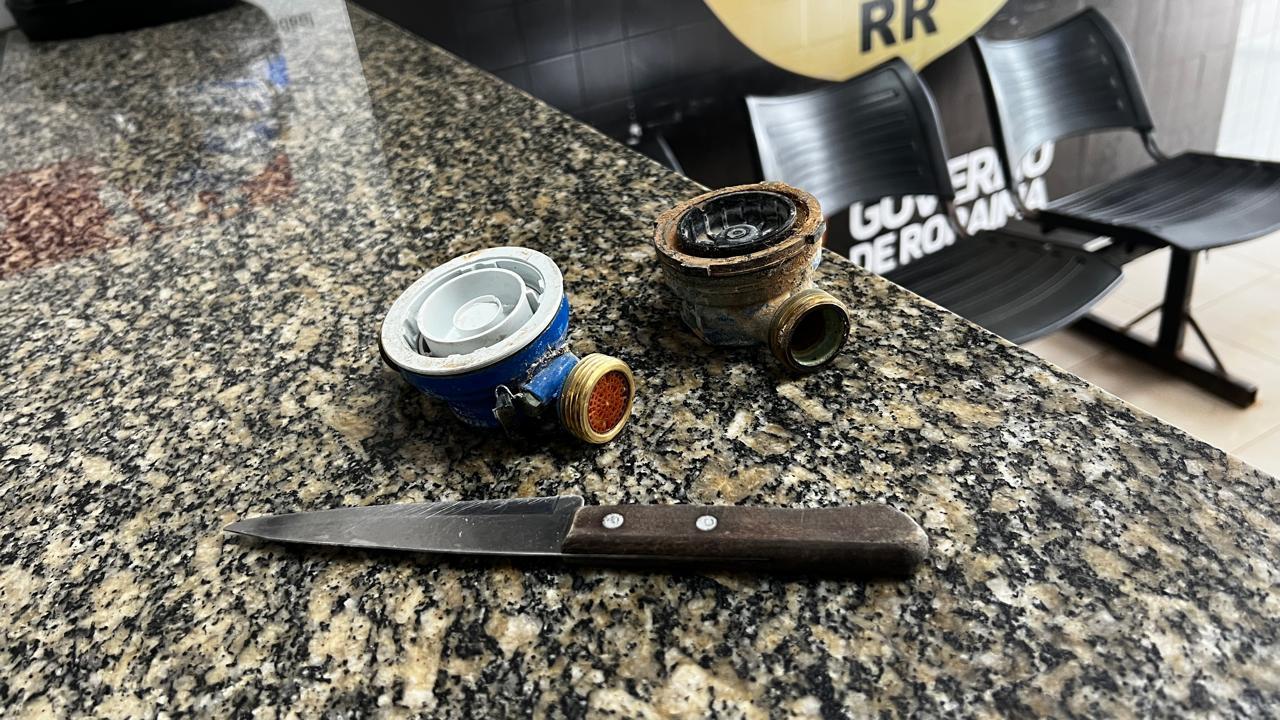 Homem é preso em flagrante com hidrômetros furtados em Boa Vista
