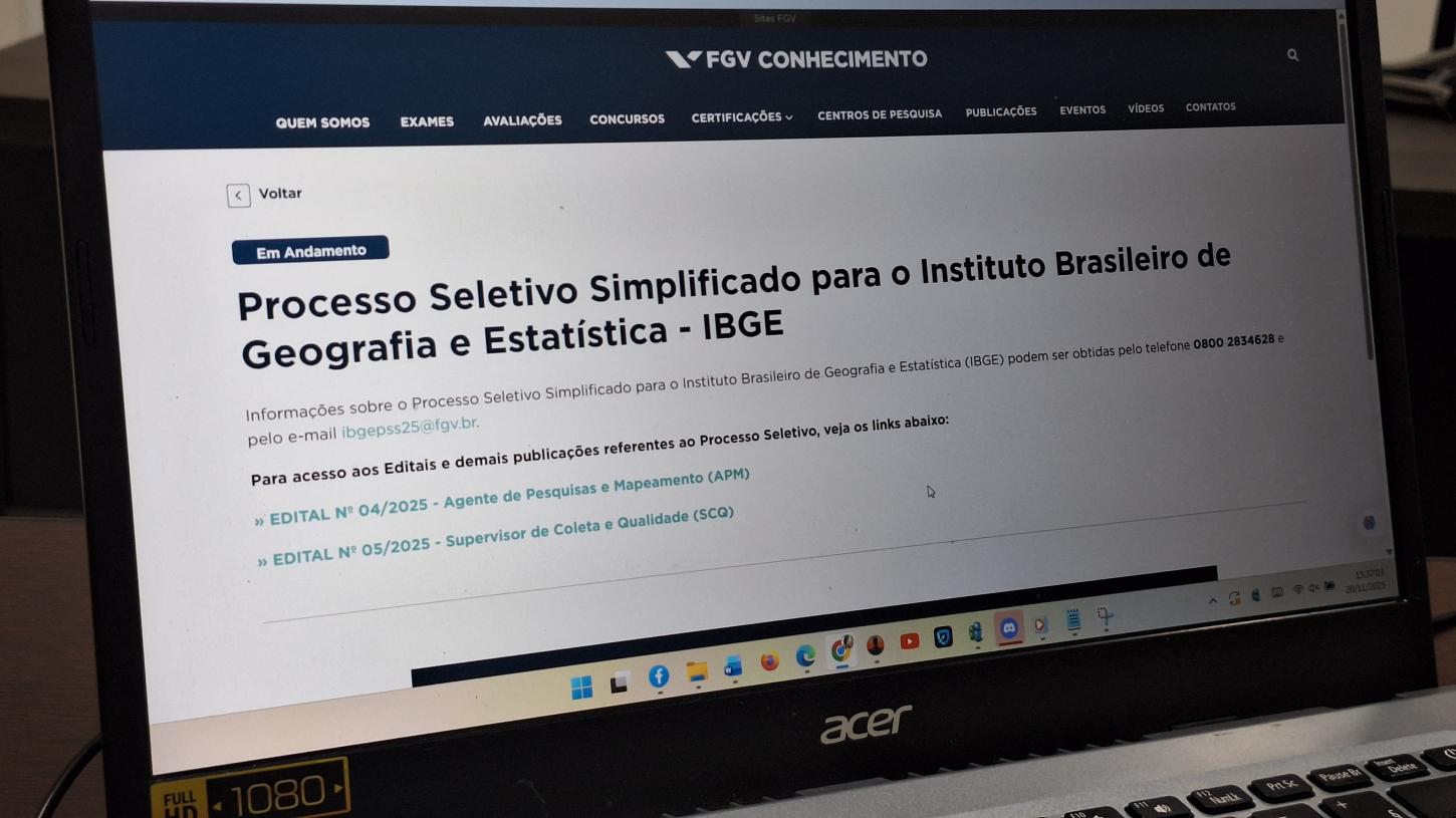 Abertas as inscrições para o processo seletivo do IBGE com 9,5 mil vagas temporárias