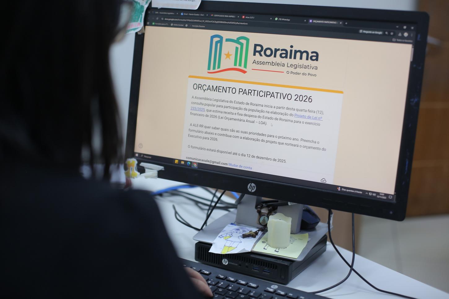 ALERR abre consulta pública para construção do orçamento estadual de 2026