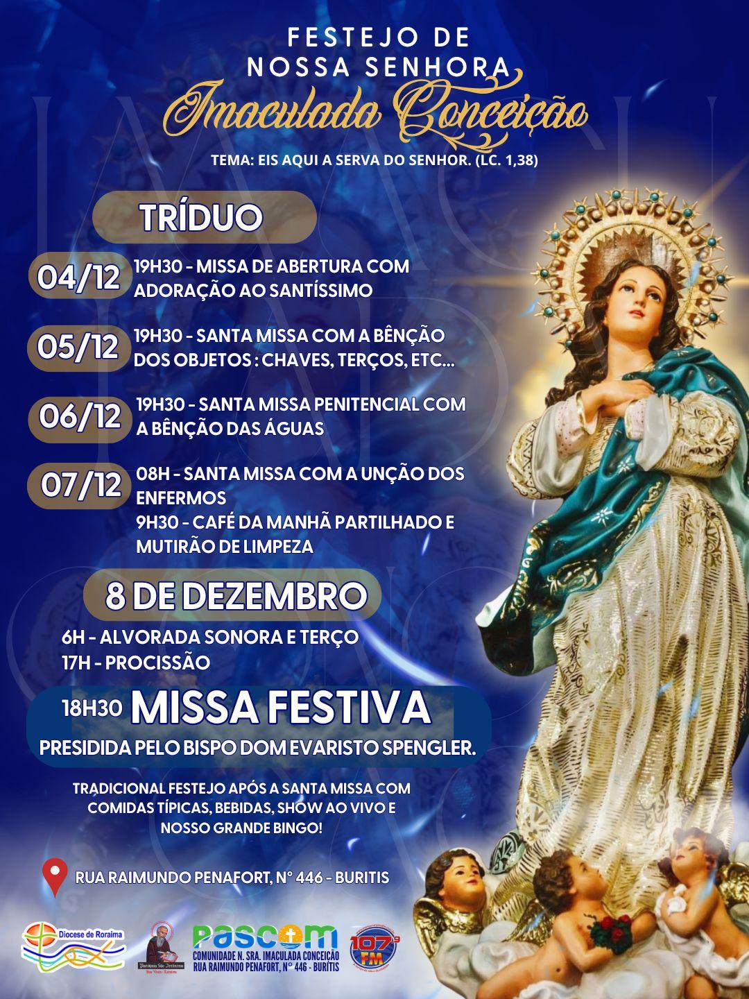 FESTEJO DE NOSSA SENHORA Imaculada Conceição