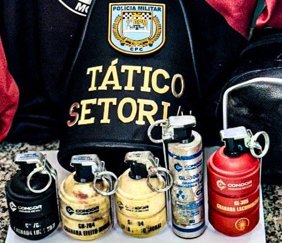 Mototaxista é preso com cinco granadas de uso restrito