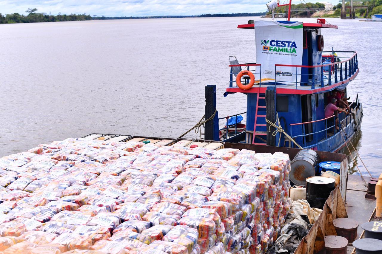 Roraima inicia entrega de cestas do programa Cesta da Família para comunidades ribeirinhas