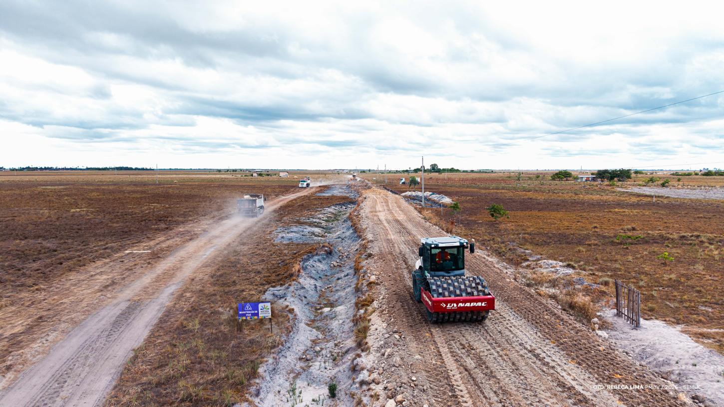 Vicinal Bem-te-vi recebe obras e melhora acesso na zona rural de Boa Vista