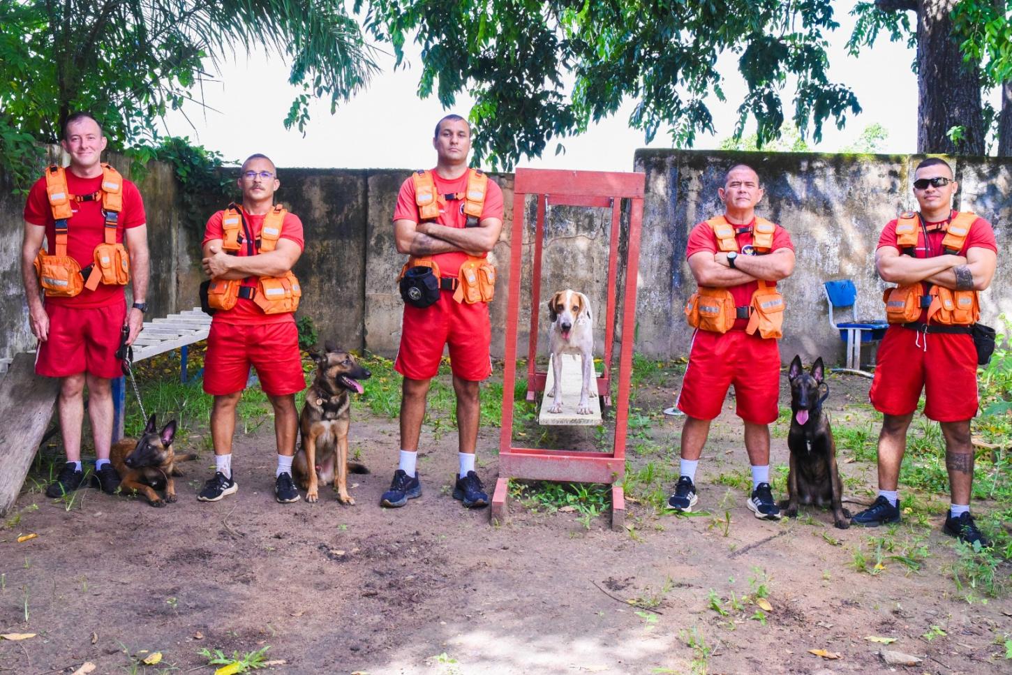 Cães do Corpo de Bombeiros auxiliam na localização de pessoas desaparecidas em Roraima