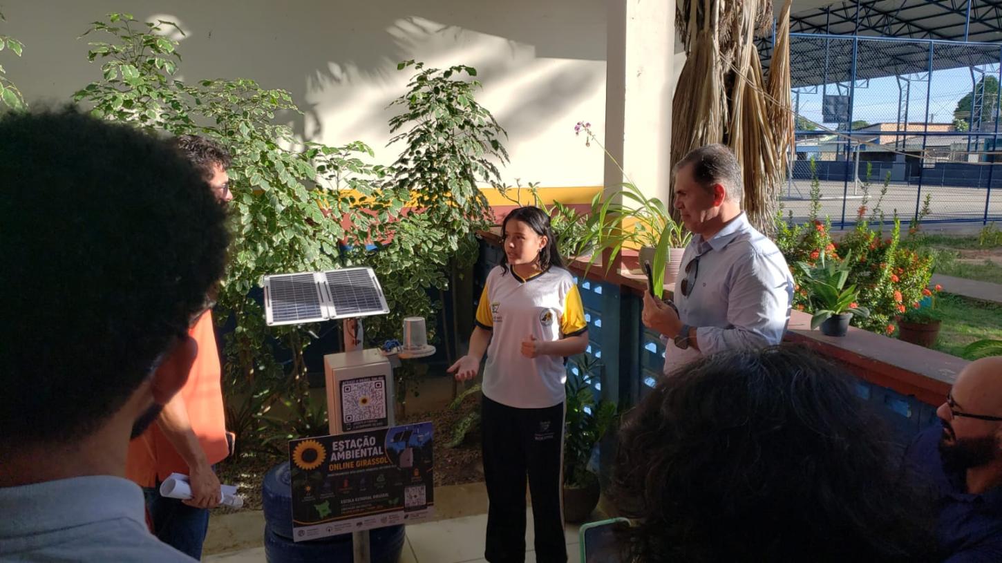 Escola Girassol inaugura Estação Ambiental Online com monitoramento em tempo real