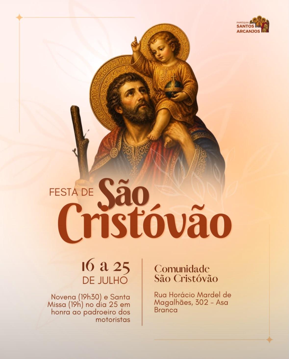 Comunidade São Cristóvão inicia programação religiosa em homenagem ao padroeiro dos motoristas
