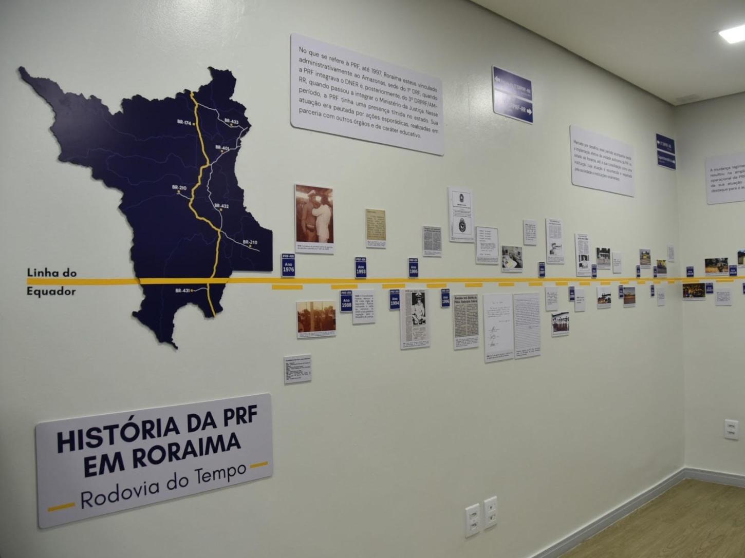 Exposição de 30 anos da PRF/RR celebra as ações da instituição no estado.