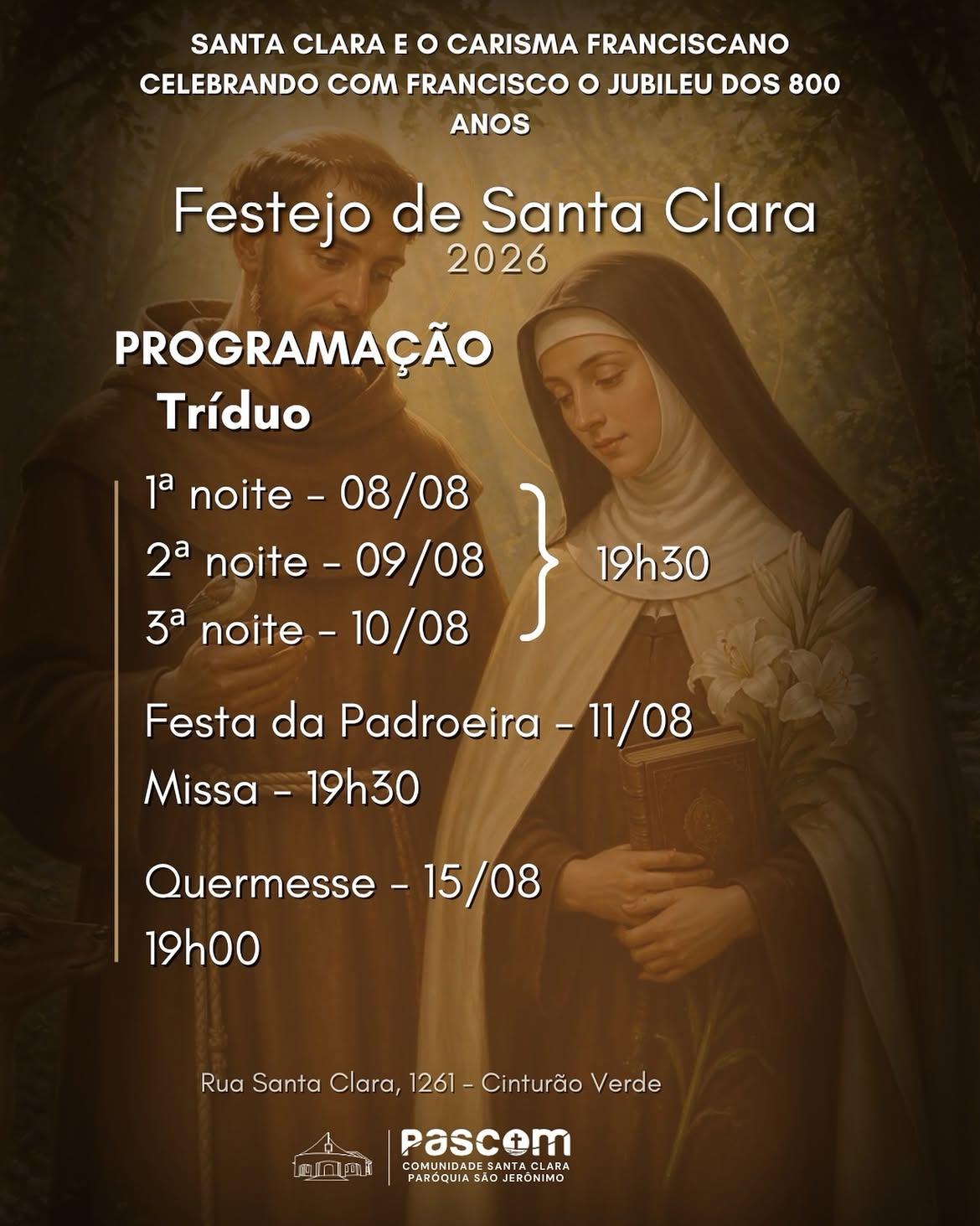 ✨ Festejo de Santa Clara de Assis ✨